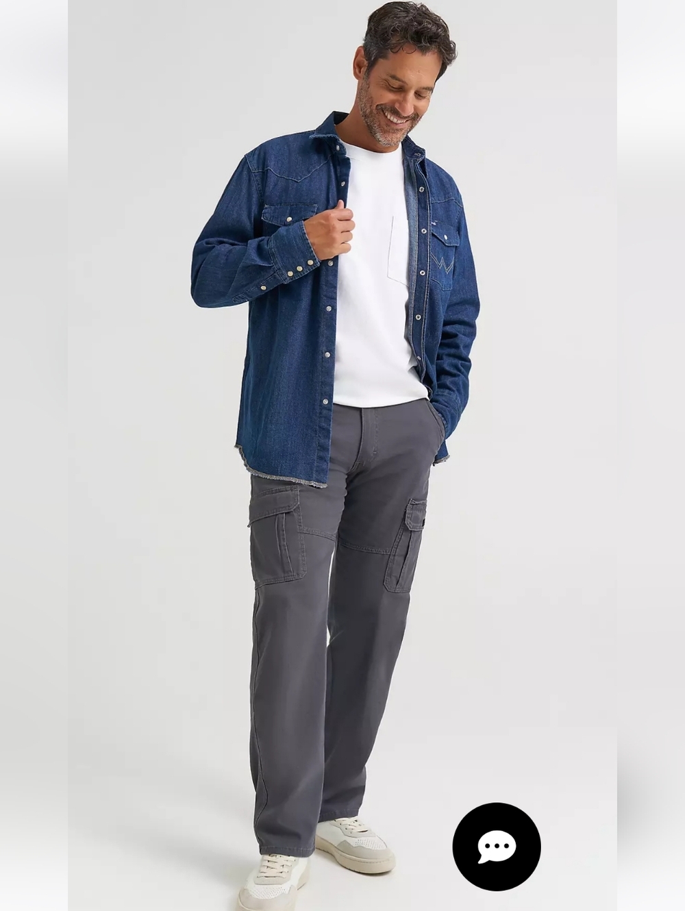 Wrangler® Men's Five Star Premium Relaxed Fit Flex Cargo Pant Anthracite 32/32